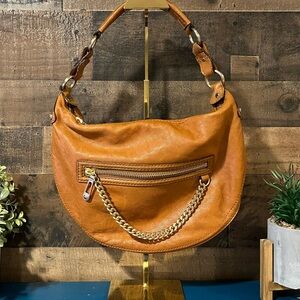 Michael Kors Hobo Bag Leather Tan Purse